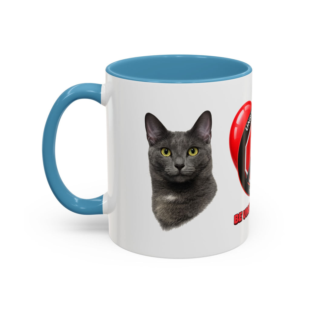 Unstoppable Heart Coffee Mug — 'Be Unstoppable' Black Accent Mug (Cat Lover Gift)