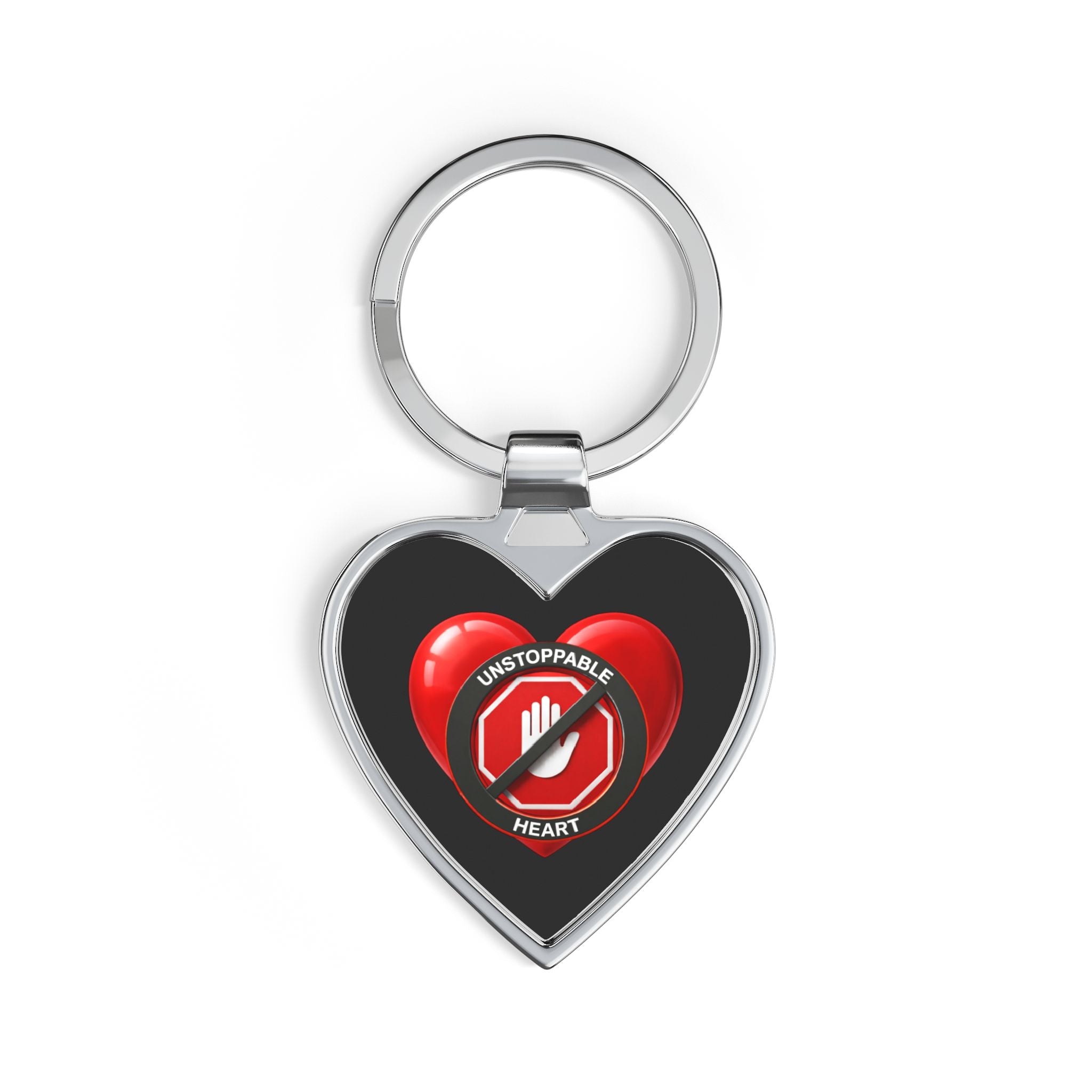 Heart Keychain — "Unstoppable Heart" Motivational Pet Lover Keyring