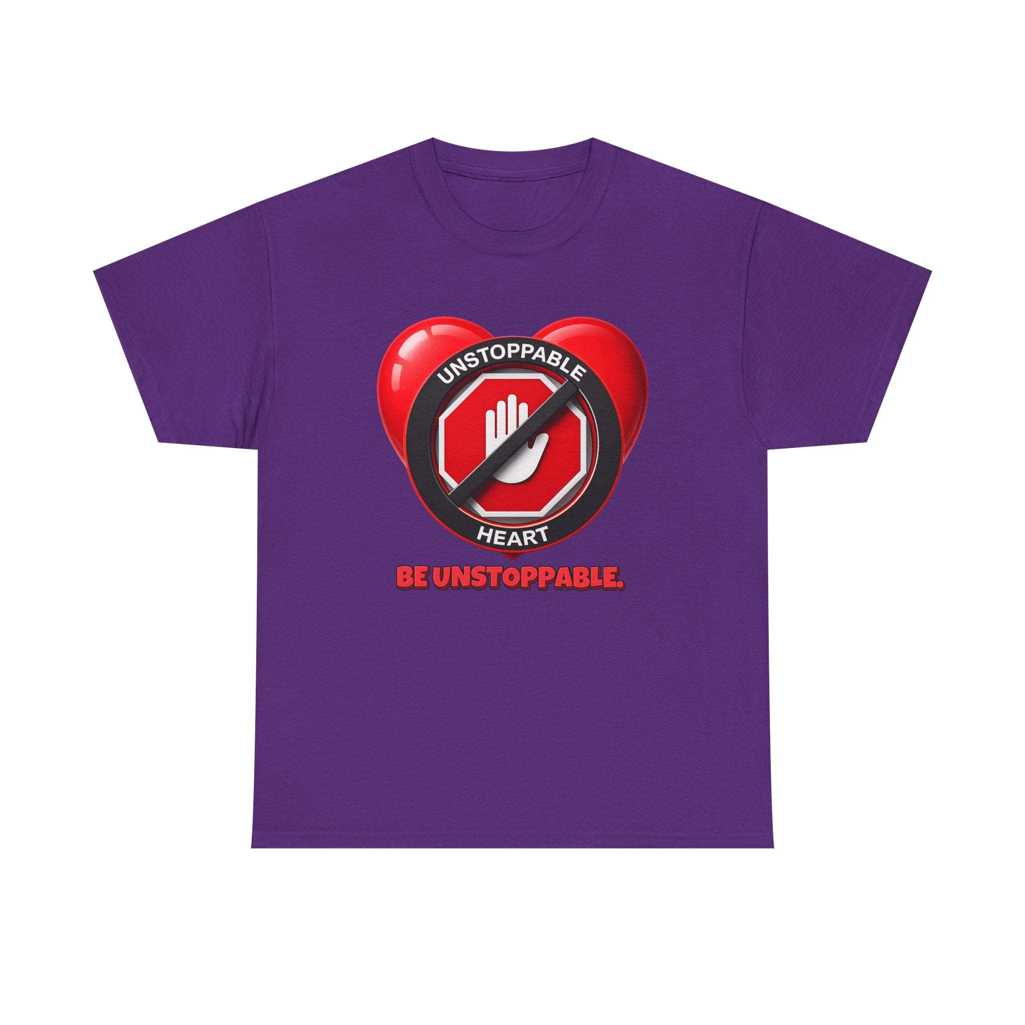Unstoppable Heart Tee — Inspirational "Be Unstoppable" Motivational T‑Shirt (Cat Design)